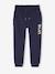 Jogging fille molleton motif love irisé marine+rose+vert sauge 1 - vertbaudet enfant 