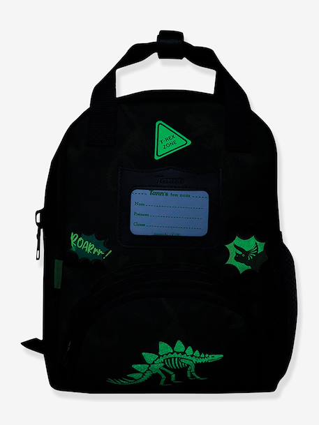 Sac à dos multi-activités dinosaures Timothée TANN'S patchs phosphorescents kaki 2 - vertbaudet enfant 