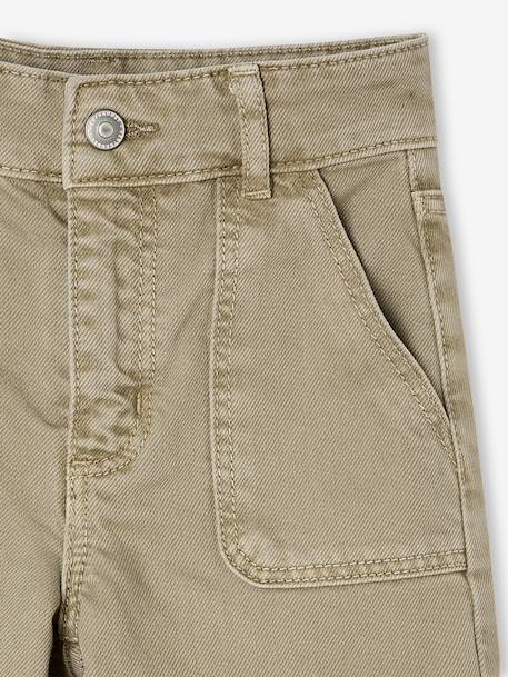 Pantalon fille large MorphologiK fin corail+kaki+vieux rose 9 - vertbaudet enfant 