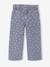 Pantalon fille large motifs fantaisie bleu foncé+denim gris 10 - vertbaudet enfant 