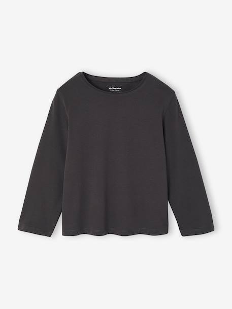 Lot de 3 t-shirts fille fantaisie manches longues anthracite+bleu grisé+corail+indigo+rose 4 - vertbaudet enfant 