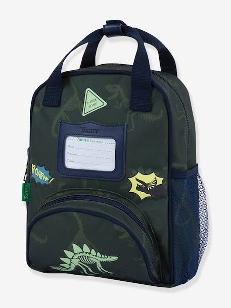 Sac à dos multi-activités dinosaures Timothée TANN'S patchs phosphorescents kaki 3 - vertbaudet enfant 