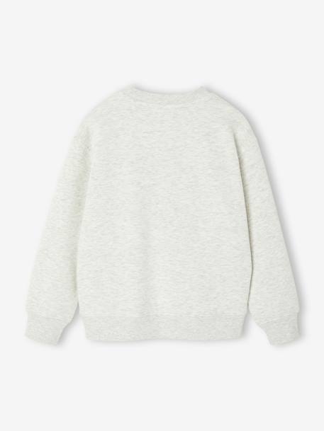 Sweat Col Rond Print Placé Garçon beige chiné 2 - vertbaudet enfant 