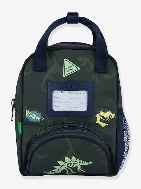 Sac à dos multi-activités dinosaures Timothée TANN'S patchs phosphorescents kaki 1 - vertbaudet enfant 