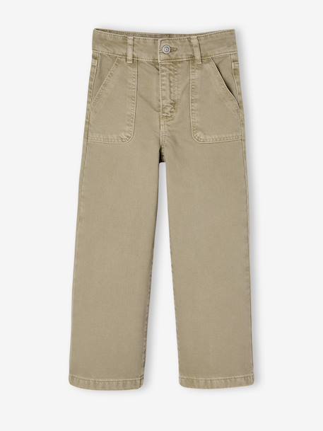 Pantalon fille large MorphologiK fin corail+kaki+vieux rose 6 - vertbaudet enfant 