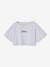 Tee-shirt sport cropped 2 en 1 avec brassière fille gris chiné 2 - vertbaudet enfant 
