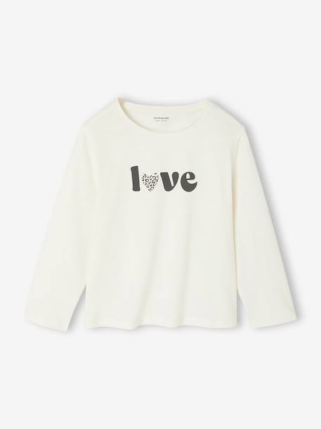 Lot de 3 t-shirts fille fantaisie manches longues anthracite+bleu grisé+corail+indigo+rose 2 - vertbaudet enfant 