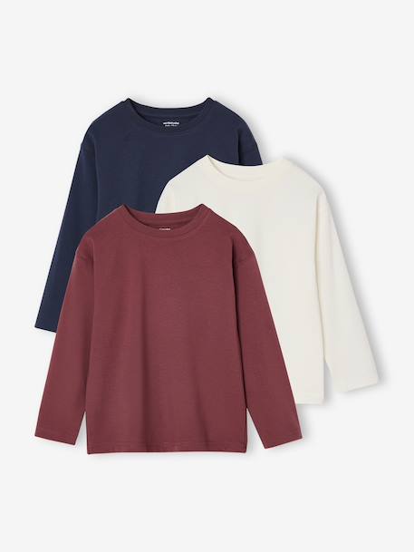 Lot 3 tee-shirts garçon unis terracotta 1 - vertbaudet enfant 