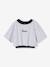 Tee-shirt sport cropped 2 en 1 avec brassière fille gris chiné 1 - vertbaudet enfant 