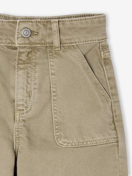 Pantalon fille large MorphogiK medium corail+kaki+vieux rose 8 - vertbaudet enfant 