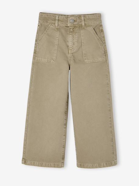 Pantalon fille large MorphogiK medium corail+kaki+vieux rose 6 - vertbaudet enfant 