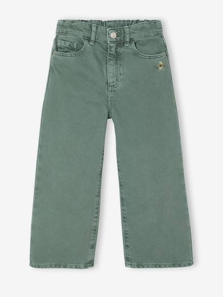 Pantalon fille large couleur pivoine+prune+rose+vert+vert de gris 15 - vertbaudet enfant 
