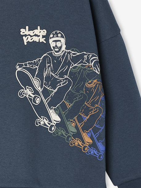 Sweat Capuche Print Skate anthracite 3 - vertbaudet enfant 