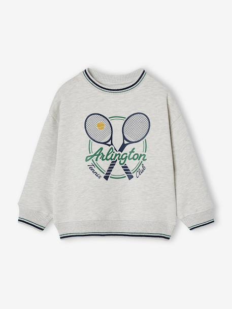 Sweat Tennis garçon gris chiné 1 - vertbaudet enfant 