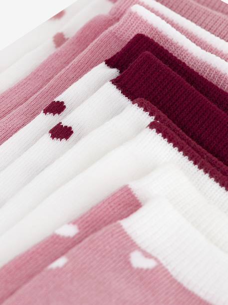 Lot de 5 paires de chaussettes enfant en coton imprimé coeurs Petit Bateau rose 2 - vertbaudet enfant 