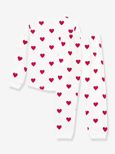 Pyjama enfant imprimé coeurs blanc 3 - vertbaudet enfant 