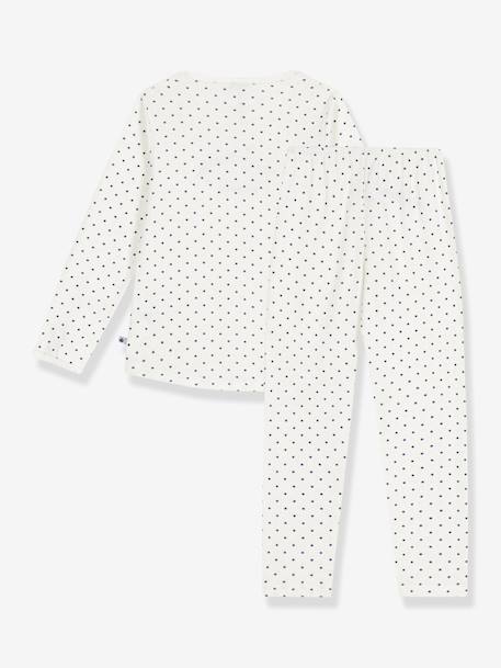 Pyjama fille en coton imprimé pois blanc 3 - vertbaudet enfant 