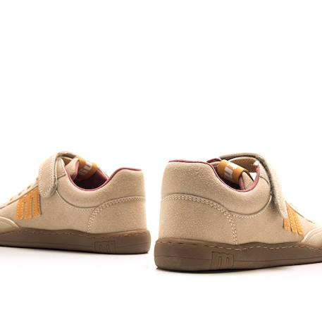 Sneakers garçon synthétique lacets- fermeture adhésive barefoot Jaune 3 - vertbaudet enfant 