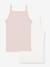 Lot de 2 débardeurs à fines bretelles en coton rose pâle 2 - vertbaudet enfant 