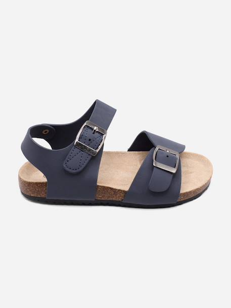 Sandale à brides Bleu foncé+Marron+Noir+Taupe 2 - vertbaudet enfant 