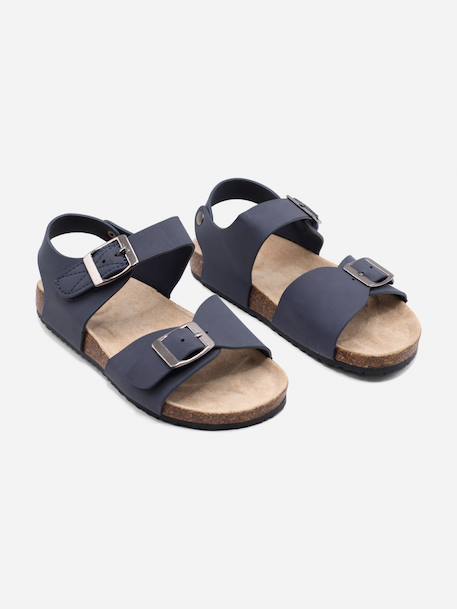 Sandale à brides Bleu foncé+Marron+Noir+Taupe 1 - vertbaudet enfant 