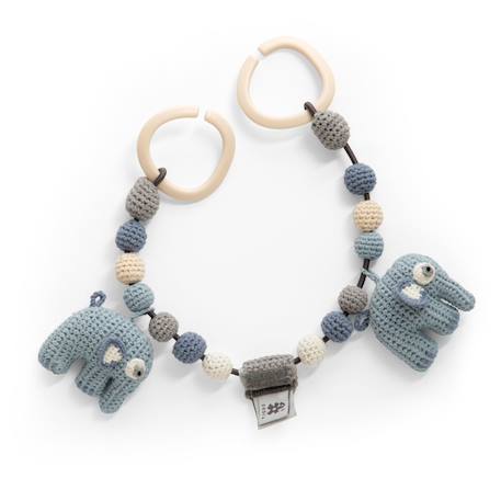 Chaîne de landau crochet fanto en coton bio poudre Bleu 1 - vertbaudet enfant 