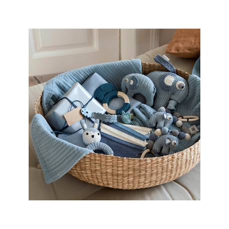 Chaîne de landau crochet fanto en coton bio poudre Bleu 2 - vertbaudet enfant 