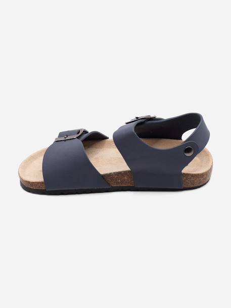 Sandale à brides Bleu foncé+Marron+Noir+Taupe 4 - vertbaudet enfant 