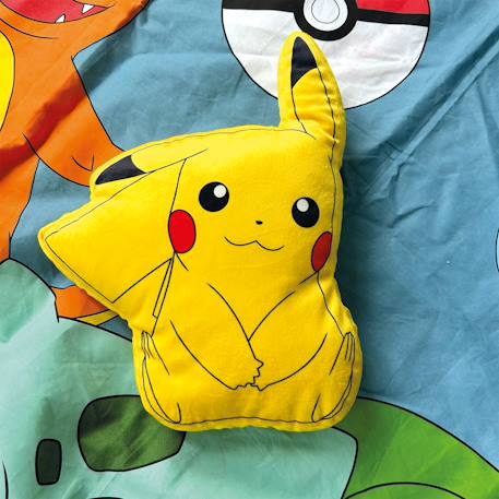 Coussin imprimé 100% polyester, pokemon pikachu Jaune 1 - vertbaudet enfant 