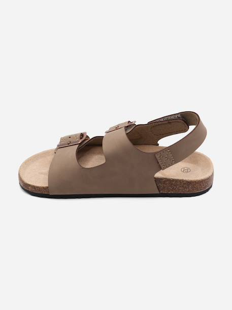 Sandale à scratch Bleu foncé+Noir+Taupe 14 - vertbaudet enfant 