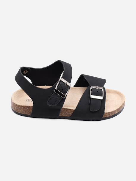 Sandale à brides Bleu foncé+Marron+Noir+Taupe 12 - vertbaudet enfant 