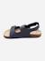 Sandale à scratch Bleu foncé+Noir+Taupe 4 - vertbaudet enfant 