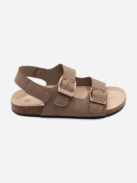 Sandale à scratch Bleu foncé+Noir+Taupe 12 - vertbaudet enfant 