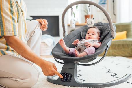 Balancelle bébé automatique et transat melilo Gris graphite 6 - vertbaudet enfant 