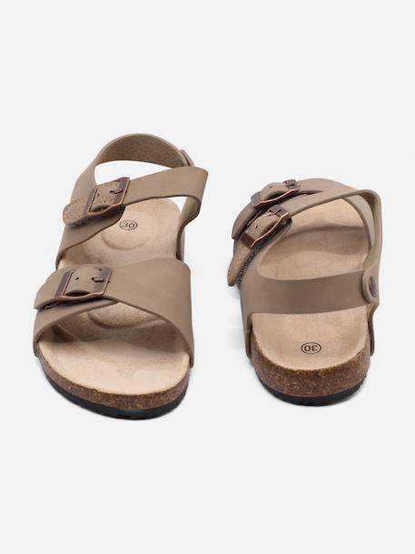 Sandale à brides Bleu foncé+Marron+Noir+Taupe 18 - vertbaudet enfant 