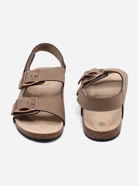 Sandale à scratch Bleu foncé+Noir+Taupe 13 - vertbaudet enfant 
