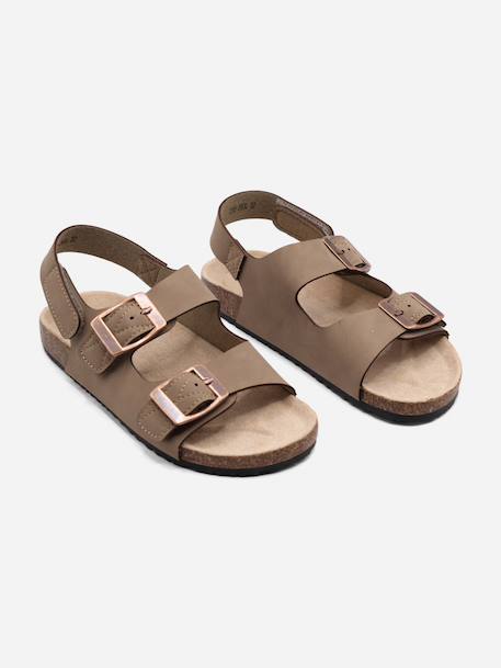 Sandale à scratch Bleu foncé+Noir+Taupe 11 - vertbaudet enfant 