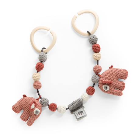 Chaîne de landau crochet fanto en coton bio fleuri Rose 1 - vertbaudet enfant 