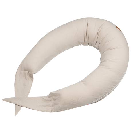 Coussin de maternité et d'allaitement + housse en gaze de coton Beige+Bleu+Rose 4 - vertbaudet enfant 