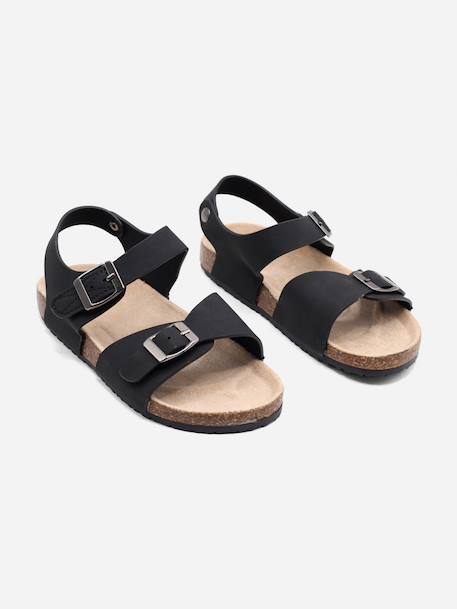 Sandale à brides Bleu foncé+Marron+Noir+Taupe 11 - vertbaudet enfant 