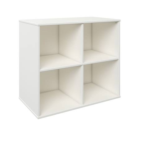 Bloc de rangement 4 cases effet bois  colette Blanc 2 - vertbaudet enfant 