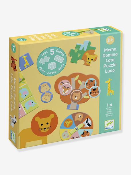 Animaux sauvages - 5 jeux jaune 1 - vertbaudet enfant 