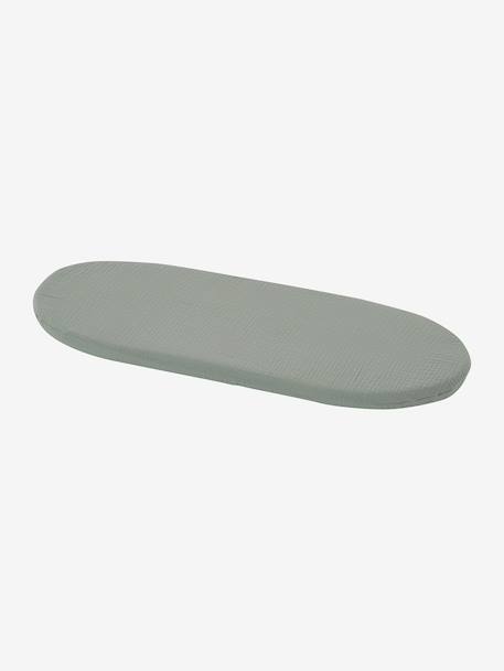 Couffin bébé en fibres naturelles tressées Blanc+Léopard+vert sauge 21 - vertbaudet enfant 