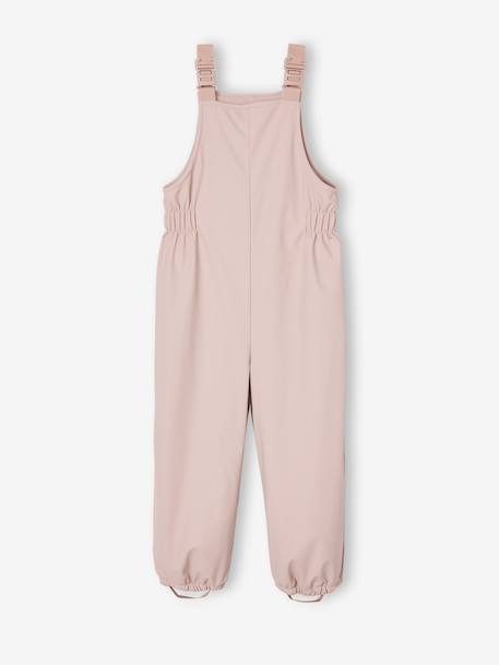 Pantalon de pluie avec bretelles fille rose pâle 1 - vertbaudet enfant 
