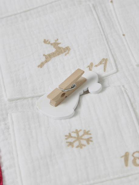 Calendrier de l'Avent Noël en gaze de coton personnalisable écru 6 - vertbaudet enfant 
