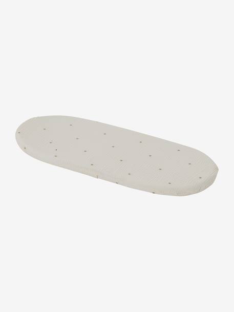 Couffin bébé en fibres naturelles tressées Blanc+Léopard+vert sauge 7 - vertbaudet enfant 