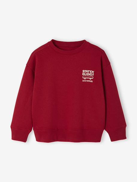 Sweat couleur motif poitrine Basics garçon grenadine+pistache+rouge+vert 7 - vertbaudet enfant 