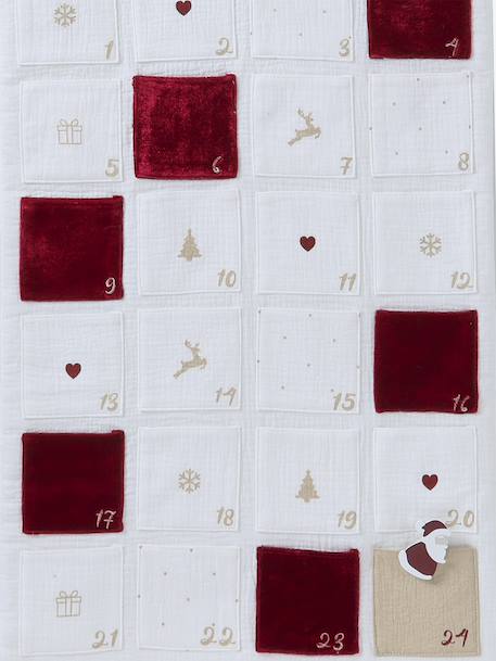 Calendrier de l'Avent Noël en gaze de coton personnalisable écru 4 - vertbaudet enfant 