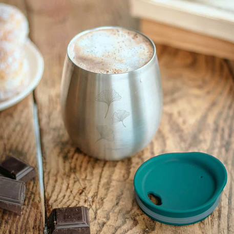 Mug isotherme en inox cosy ginkgo Vert 6 - vertbaudet enfant 