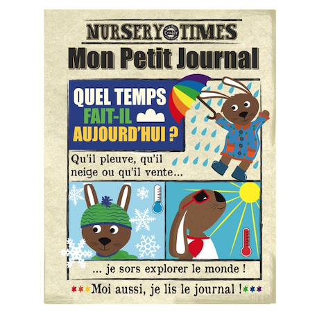 Livre d'éveil - mon petit journal à froisser - la meteo Multi-coloured 1 - vertbaudet enfant 